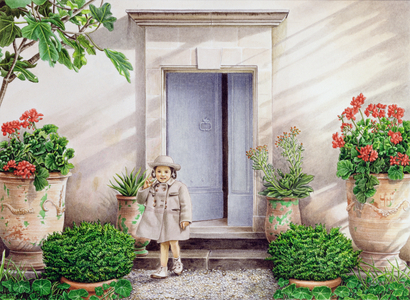 Young Girl in the Garden, 1998 (w/c)