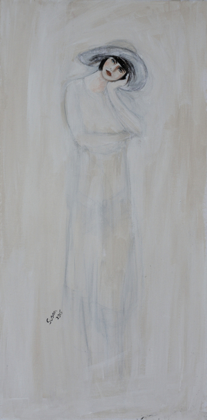 Lady in White, 2015 (acrylic on canvas)