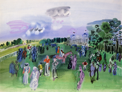 Racecourse at Chantilly (gouache & w/c)
