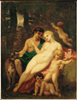 Venus and Adonis (painting on canvas)