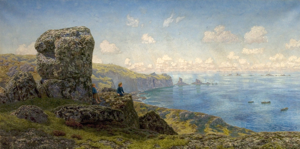 Golden Prospects, St Catherine's Well, Land's End, Cornwall, 1881 (oil on canvas)