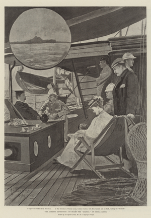 The Ashanti Expedition, on Board the "Loanda" at Sierra Leone (litho)
