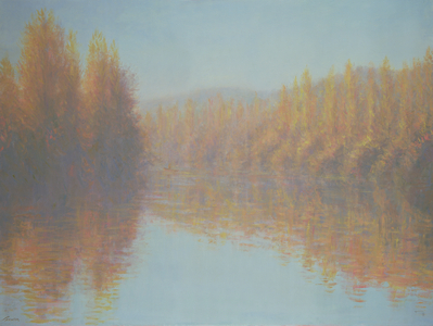 Morning Sunlight, River Lot (oil on canvas)