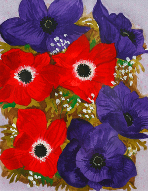 Anemones, 2007 (watercolour)