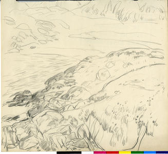 Landscape With Rocks and Water (pencil on paper)