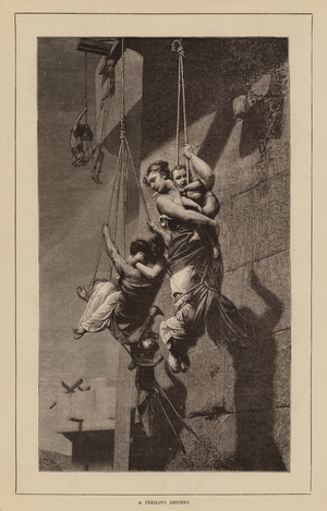 A perilous descent (engraving)