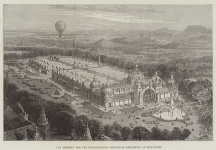 The Building for the International Industrial Exhibition at Edinburgh (engraving)