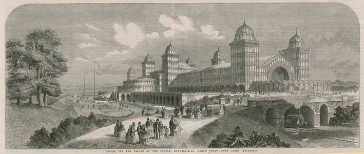 Design of the Palace of the People (engraving)