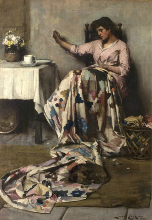 The Patchwork Quilt, 1887 (oil on canvas)