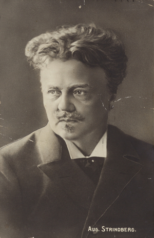 Portrait of August Strindberg (b/w photo)