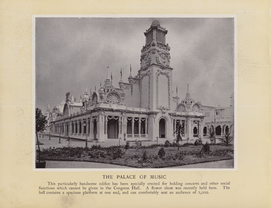 Franco-British Exhibition, 1908: The Palace of Music (b/w photo)