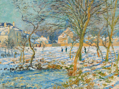The pond in the snow, 1874-75 (oil on canvas)