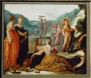 Apollo, Pallas and the Muses (marble)