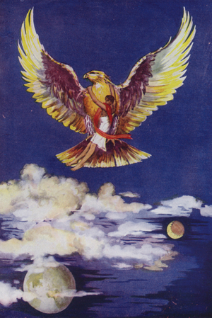 Ancient Assyria: Etana and the Eagle (colour litho)