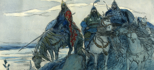 Illustration from 'Ruslan and Ludmila' by Alexander Pushkin, 1820 (gouache on paper)