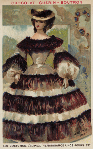 Parisian fashion, 1863 (chromolitho)