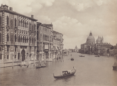 Canal Grande E Chiesa Della Salute (b/w photo)