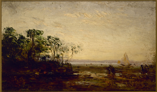 Martigues, twilight effect, between 1850 and 1900 (oil on wood)