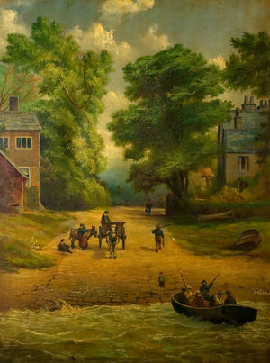Country Ford (oil on canvas)