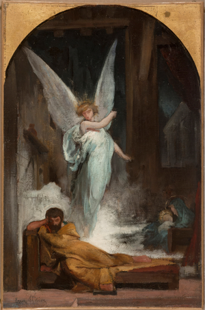 Sketch for the Eglise de la Trinité: Le songe de Saint-Joseph, ca. 1870 (oil)