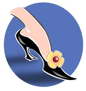 Pointed shoe - illustration