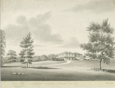Moseley Court: sepia wash drawing, 1837 (drawing)