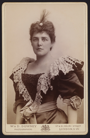 Portrait, Lady Randolph Churchill, known as Jennie, married to Lord Randolph Churchill and mother of Sir Winston Churchill (b/w photo)