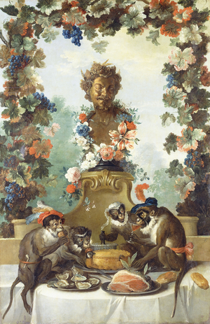 The Feast of the Monkeys,  (oil on canvas)