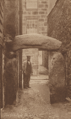 The Old Arch, St Ives (b/w photo)