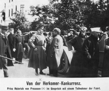 Henry of Prussia at the Herkomer competition, 1906 (b/w photo)