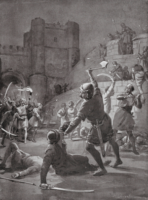 Capture of Lisbon, 1147 (litho)