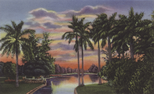 Lago del Country Club, Lake at Country Club Park (coloured photo)
