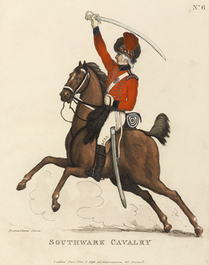 Southwark Cavalry, c.1799 (coloured aquatint) 