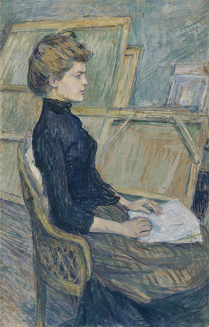 Young girl in the studio (Hélène Vary), c.1889 (gouache on paper)