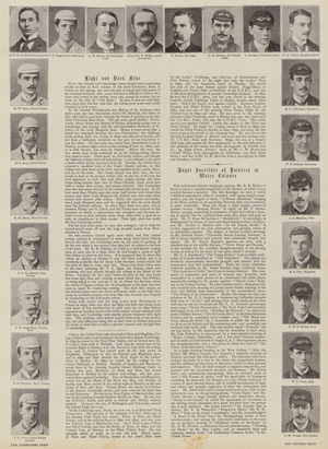 Oxford and Cambridge Boat race, crews (b/w photo)