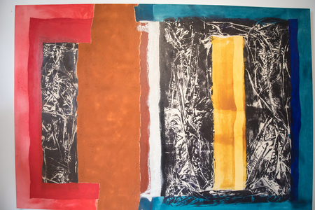 Artwork at atelier of Brazilian artist Carlos Vergara, Santa Teresa district, Rio de Janeiro, Brazil, March 2018