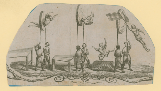 Circus acrobats (engraving)