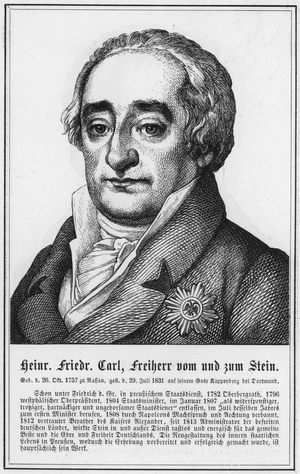 Heinrich Friedrich Carl, Freiherr vom und zum Stein (engraving)