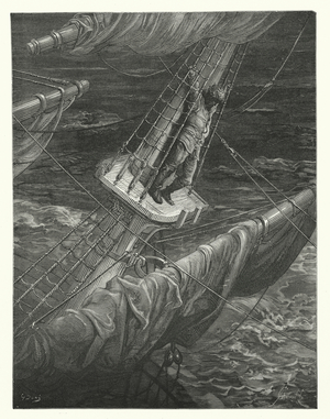 Gustave Dore illustration for Coleridge's Rime of the Ancient Mariner (engraving)