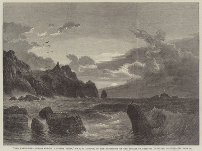The Land's-End, Sunset before a Stormy Night (engraving)