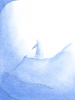 It is as though Christ is so generous that He's like a vessel of precious ointment. A 'drop' of grace can effect change in us, 2002 (w/c on paper)