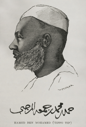Tippu Tib (Hamed bin Mohamed el Marjebi) (1837-1905). Portrait. Engraving by W. Meyer, 19th century.