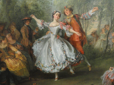 La Camargo Dancing (detail), c.1730 (oil on canvas)