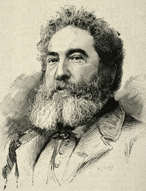 Portrait of Alexandre Chatrian, French writer (engraving)