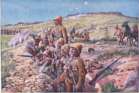 "Fix bayonets!": in the trenches at Ladysmith (litho)