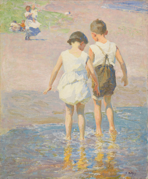 Brother and Sister, c.1915 (oil on canvas)