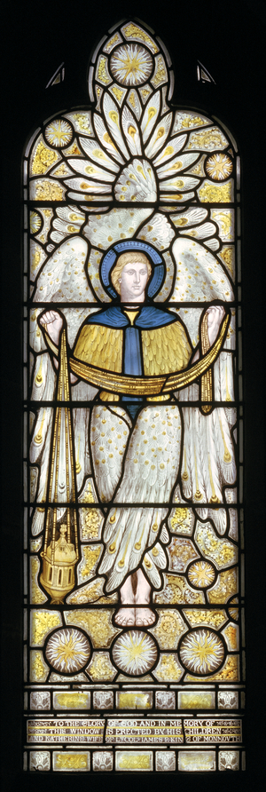 Angel with censer, 1872-73 (stained glass)