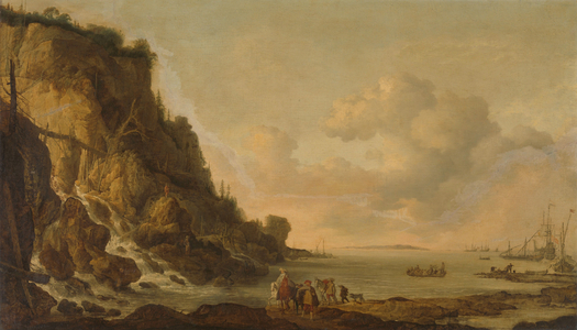 Rocky Coast, 1630 (oil on canvas)