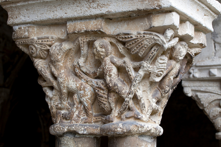 Carved capital, 12th century (relief)