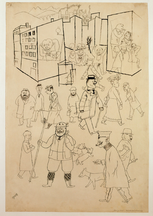 Lively street with Theodor Daeubler